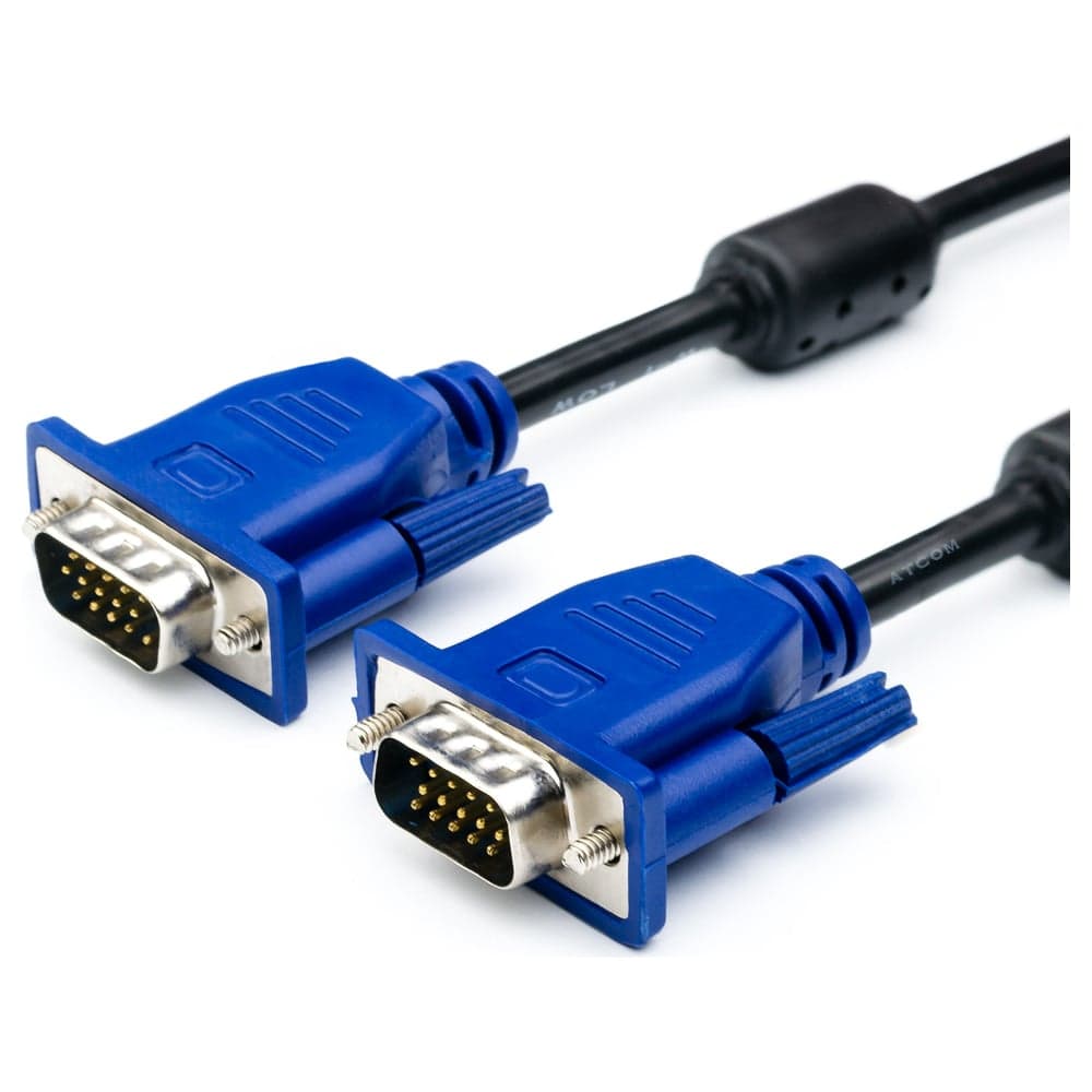 Кабель интерфейсный Filum VGA 1.8 м., черный, разъемы: VGA male-VGA male, пакет FL-C-VGAM-VGAM-1.8M