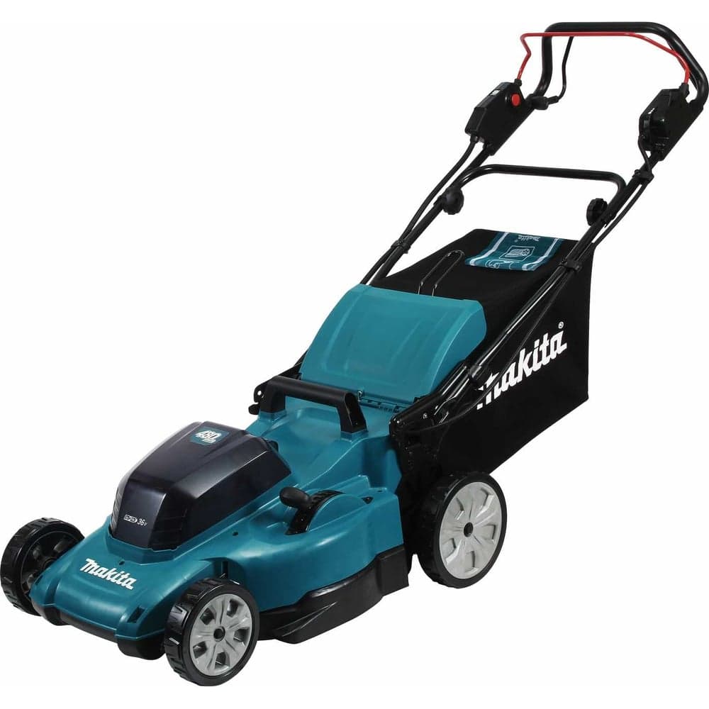 Газонокосилка аккумуляторная Makita LXT 2x18В, 860Вт, 48см, 62л 2,5-5км/ч,4в1,XPT, (2xBL1850B, DC18SH) DLM481CT2