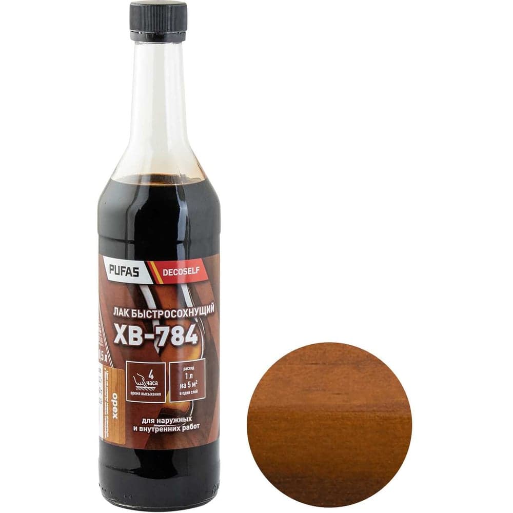 Лак Pufas ХВ-784 орех Decoself 0,5л тов-200130