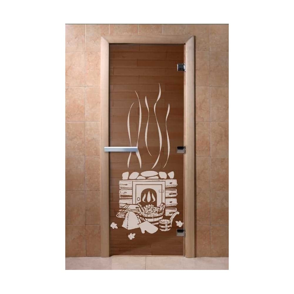 Дверь DoorWood "Банька" (бронза) 170x70 DW01778