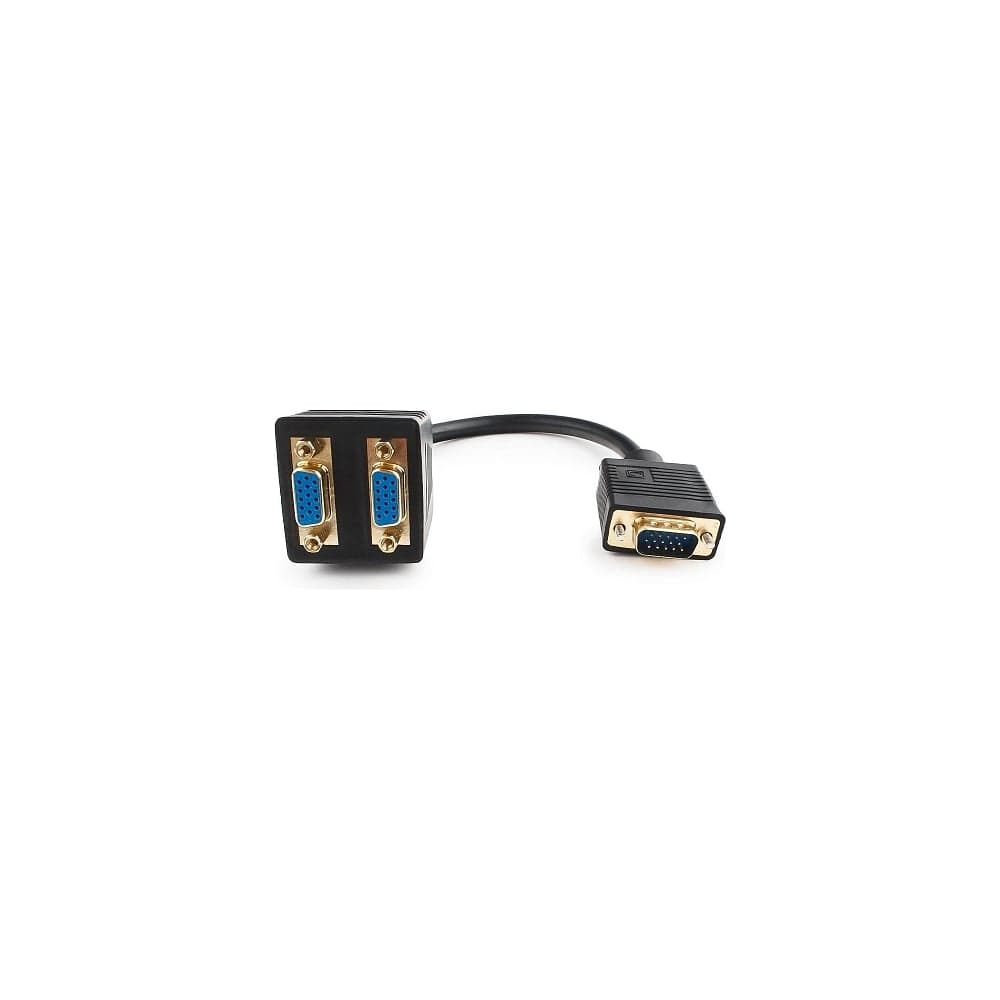Разветвитель Cablexpert, VGA, HD15M/2x15F, 1 компьютер - 2 монитора, CC-VGAX2-20CM