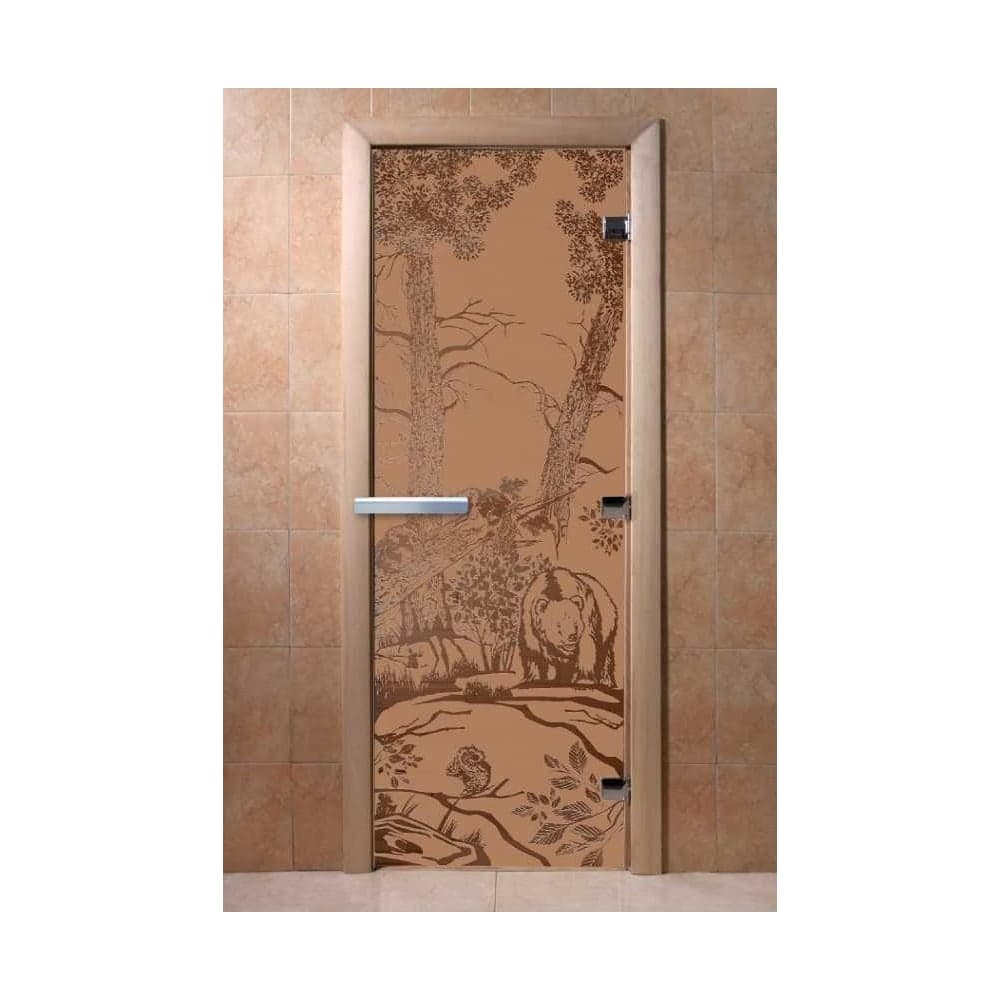Дверь DoorWood "Мишки" (Бронза матовая) 170x70 DW02265