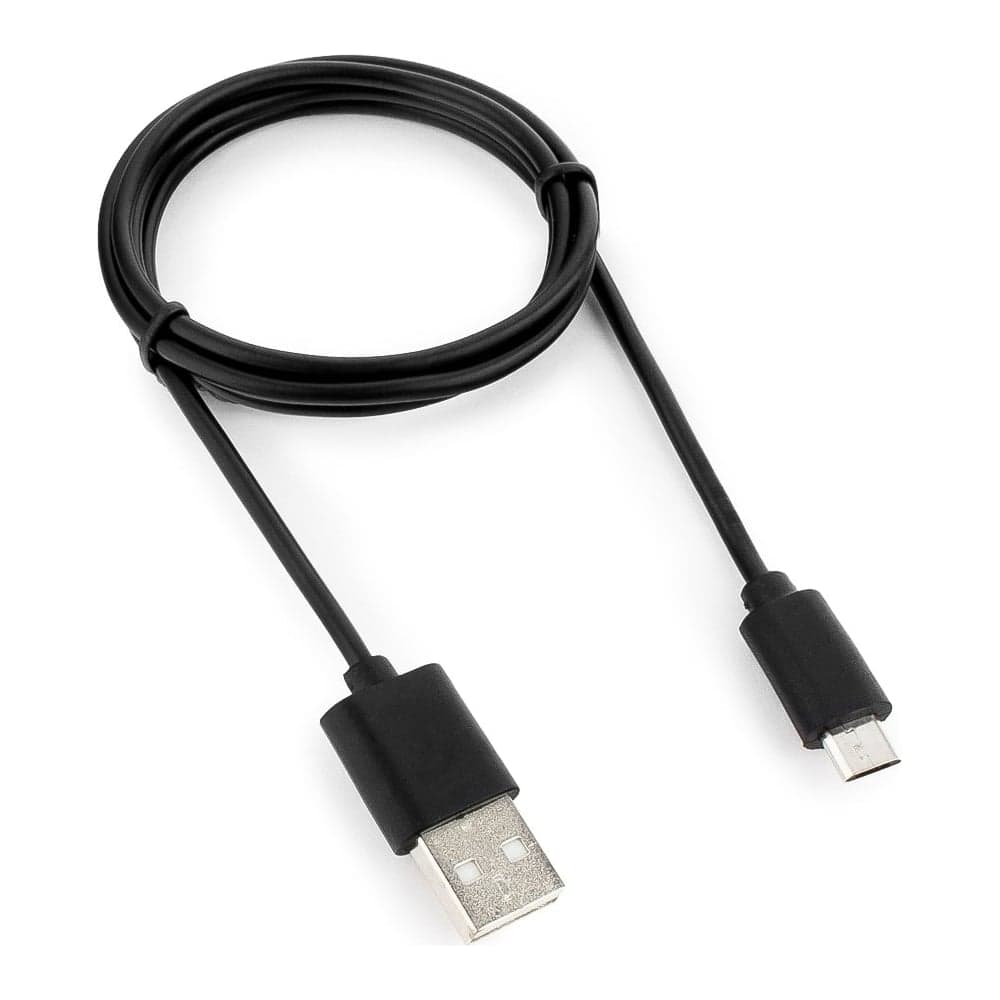 Кабель Cablexpert USB 2.0 AM/microBM 5P, 1м, черный, пакет CC-mUSB2-AMBM-1M