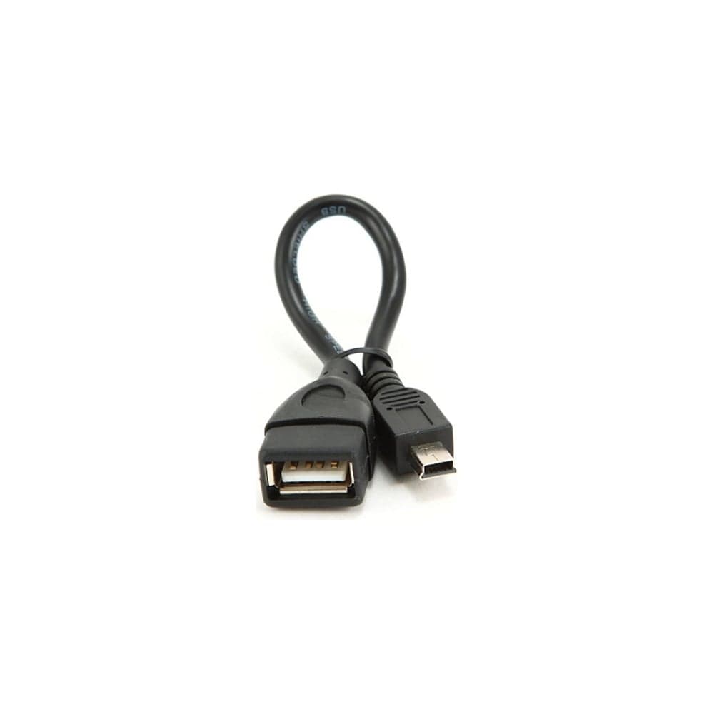 Кабель-переходник Cablexpert USB 2.0 OTG AF/MiniUSB, медь, Pro, 0.15м, черн, пакет A-OTG-AFBM-002