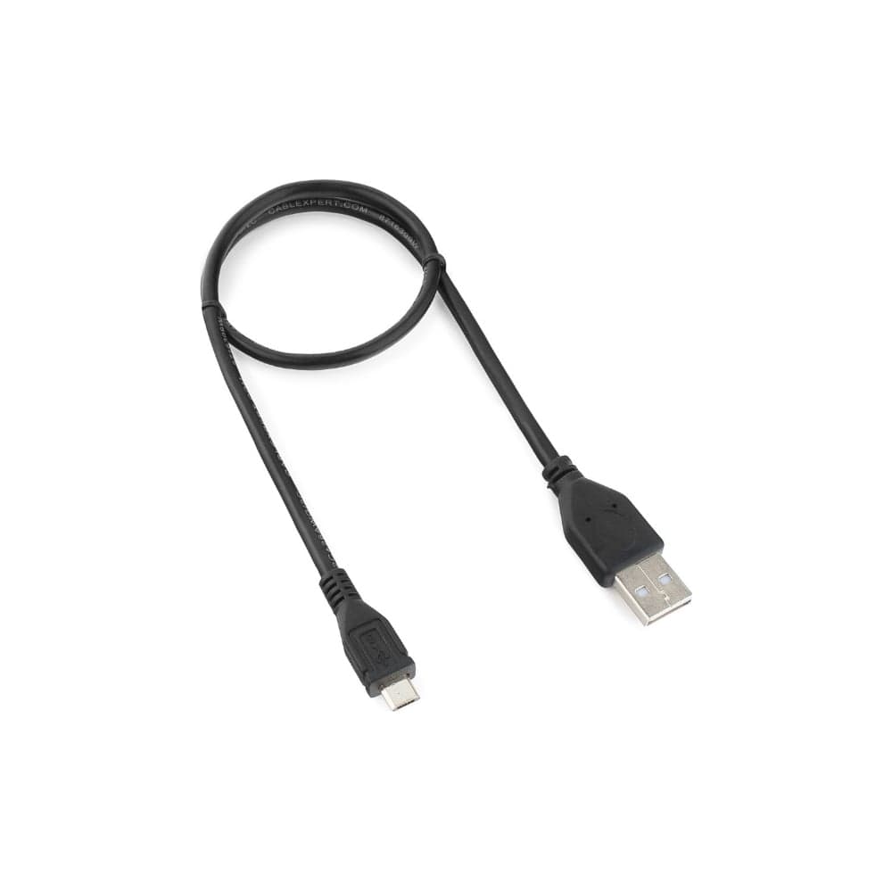 Кабель Cablexpert Pro USB 2.0 AM/micro BM 5P, 0.5м, экран, черный, пакет CCP-mUSB2-AMBM-0.5M