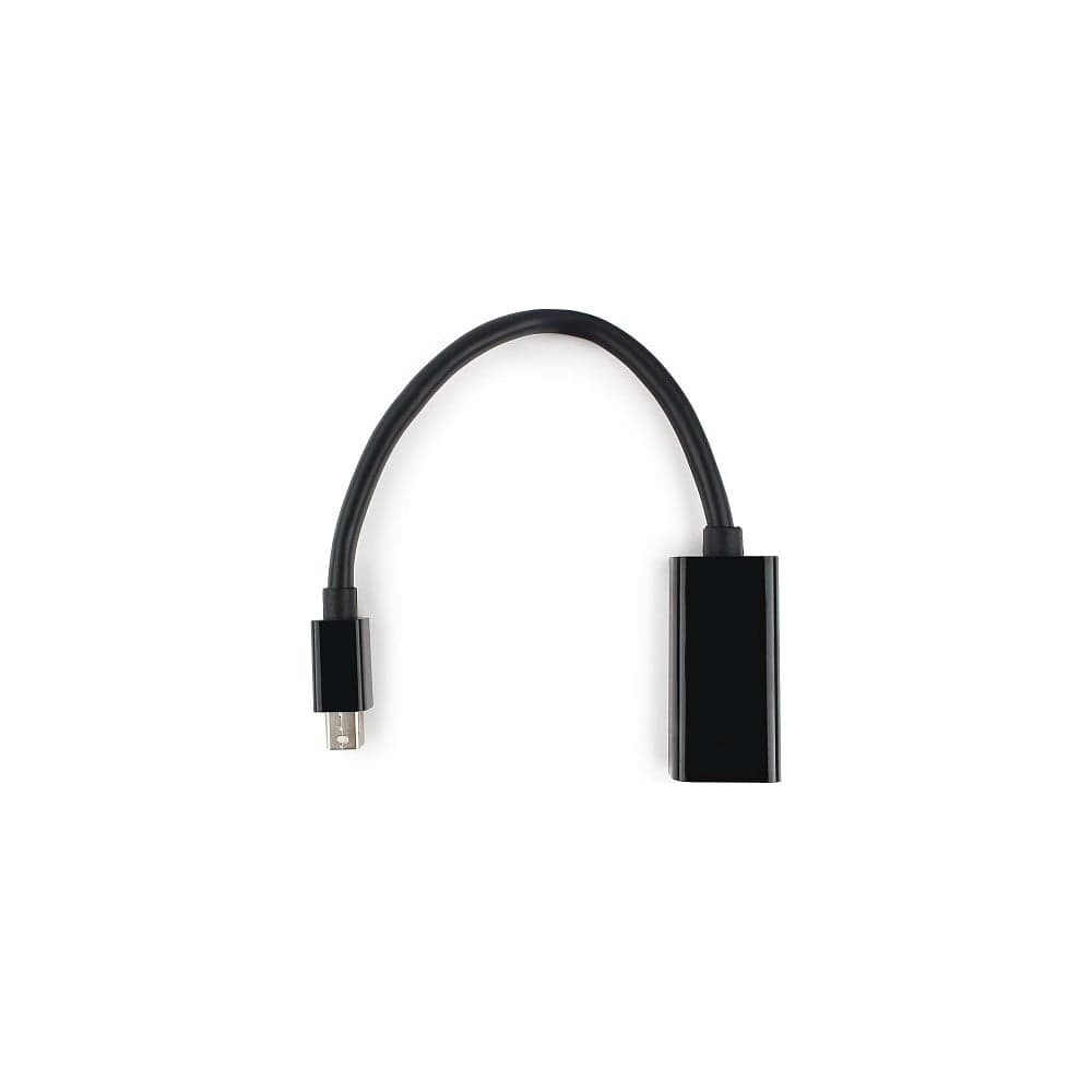 Переходник Cablexpert, miniDisplayPort - DisplayPort, 20M/20F, длина 16 см, черный, A-mDPM-DPF-001