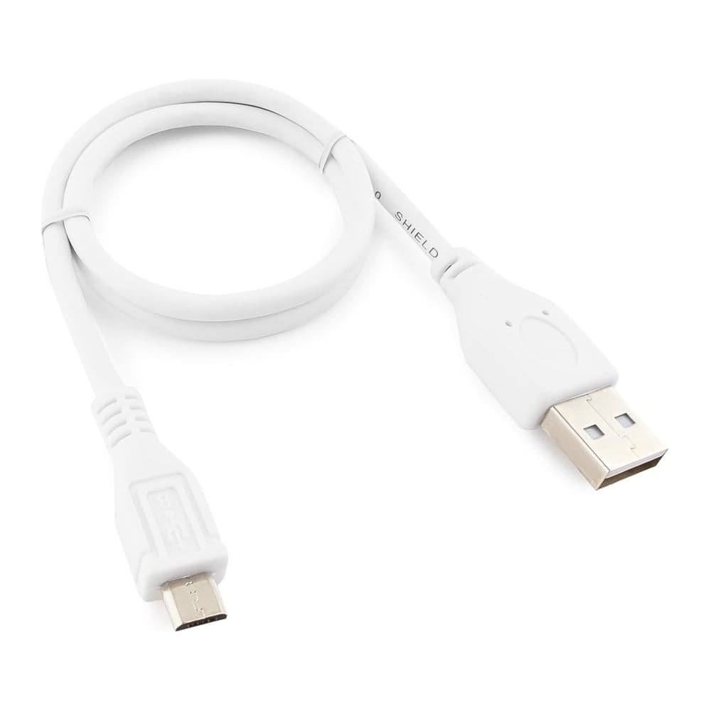 Кабель USB 2.0 Pro Cablexpert, AM/microBM, 26/28AWG, 0.5м, экран, пакет, CCP-mUSB2-AMBM-W-0.5M