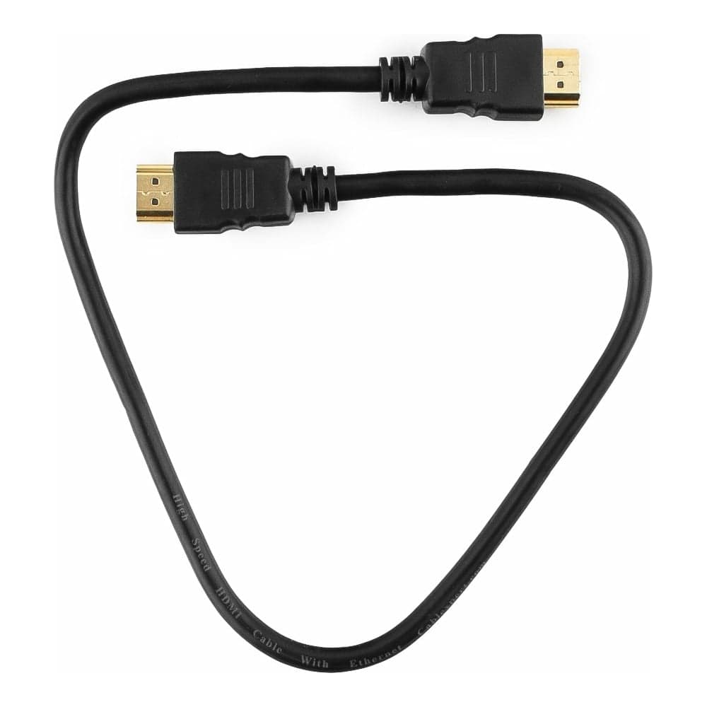 Кабель HDMI Cablexpert, 0.5м, v2.0, 19M/19M, медь, позолоченные разъемы, экранировка, пакет, черный CC-HDMI4-0.5M