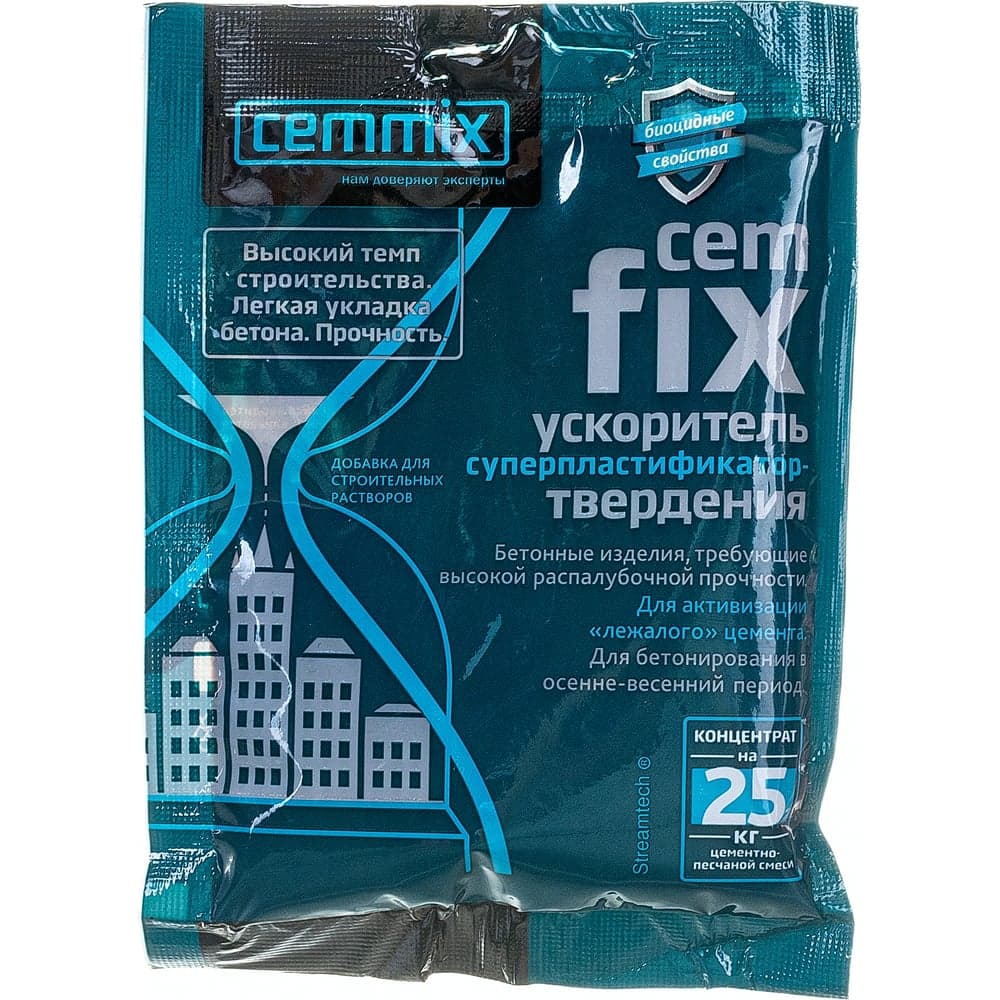 Пластификатор для ускорения твердения CEMMIX Fix конц. саше 538663