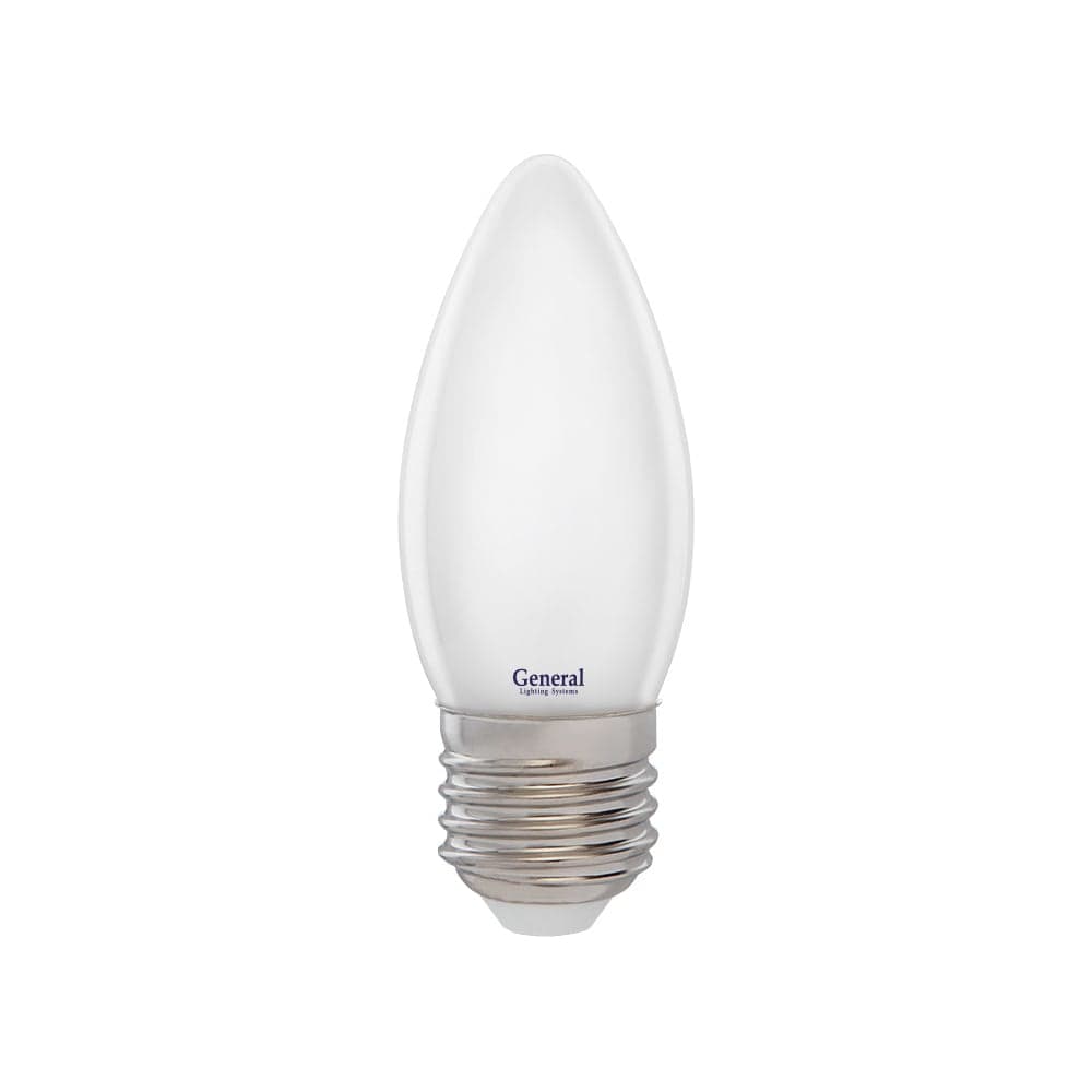 Светодиодная лампа General Lighting Systems Филамент матовый E27 8Вт 230В 560Лм 4500К Нейтральный белый свет Свеча GLDEN-CS-M-8-230-E27-4500 649996