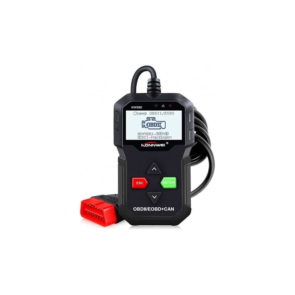 Автосканер Вымпел Konnwei KW590 ч/б экран, маленький корпус, русский язык, все протоколы 3128