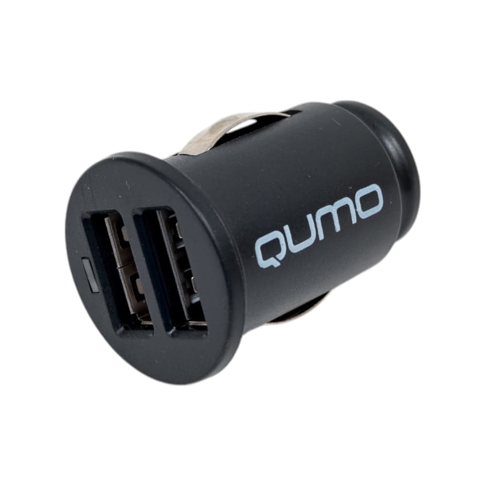 Автомобильное зарядное устройство QUMO Energy light Charger 0034, 2USB, 2А, черный 32849