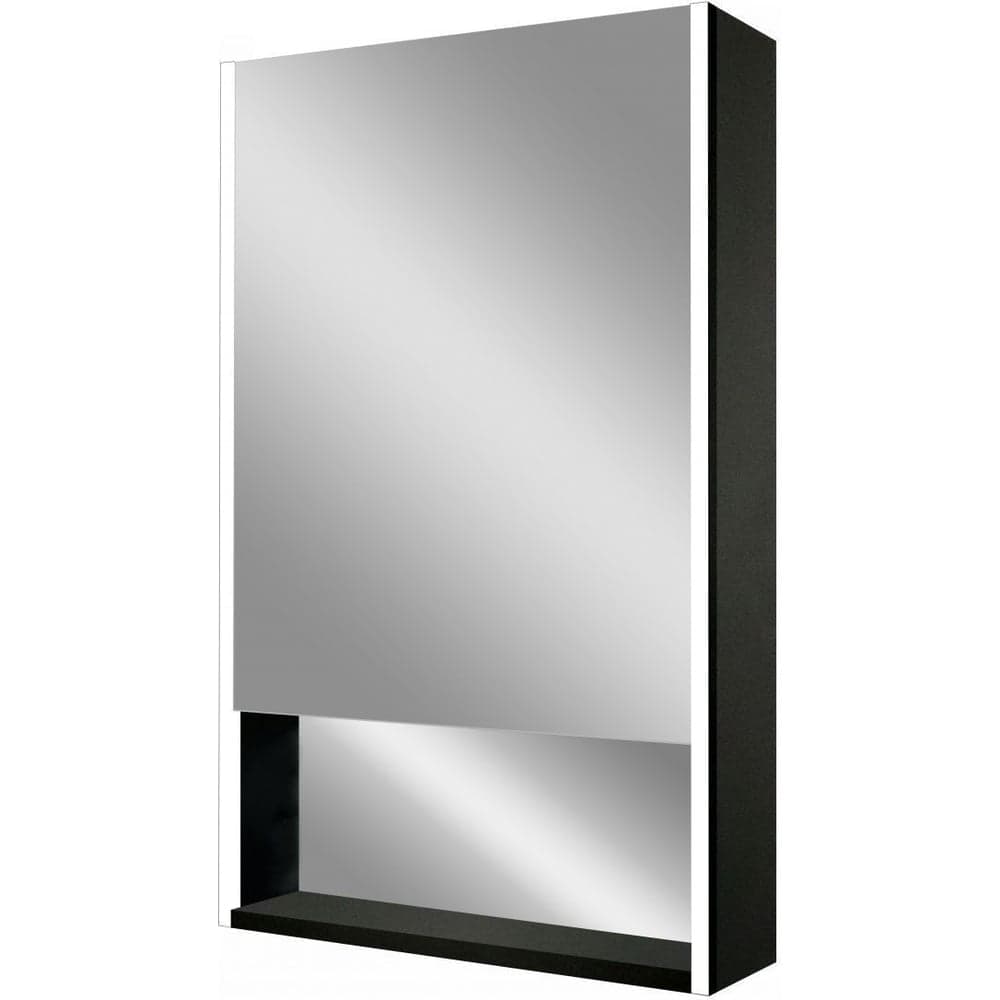 Зеркало-шкаф с подсветкой и полкой Art&Max Foggia AM-Fog-500-800-1D-L-DS-F-Nero