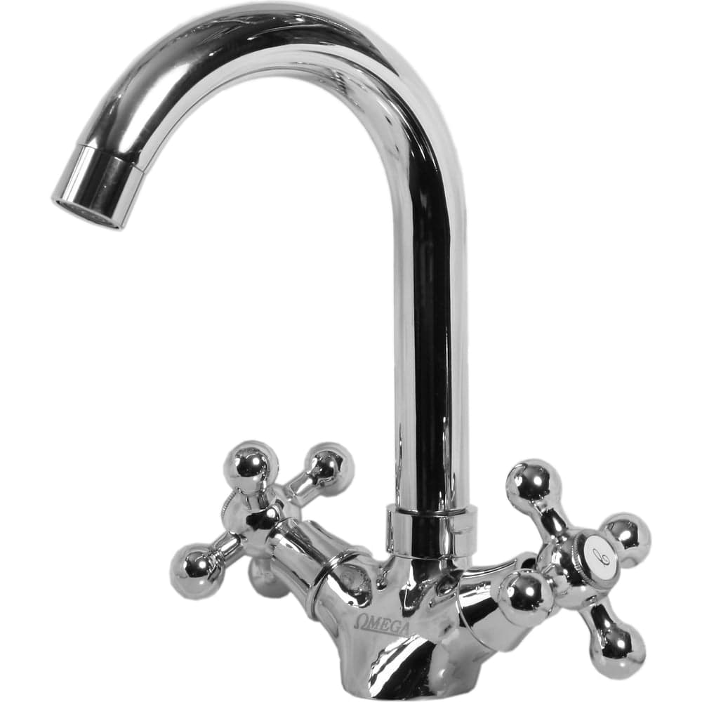 Смеситель для умывальника stOMEGA Omega крест, 1/2", керамика H1119