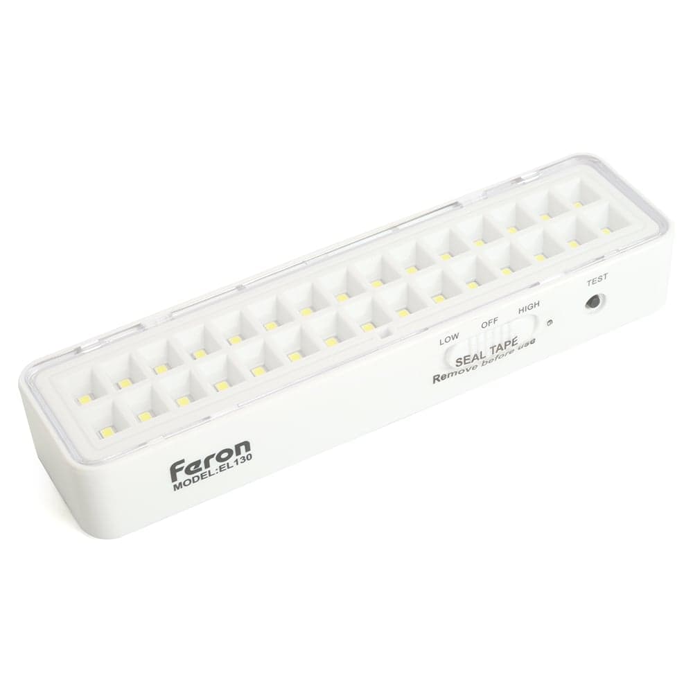 Светильник аккумуляторный FERON One, 30LED DC, белый, EL130, 48987