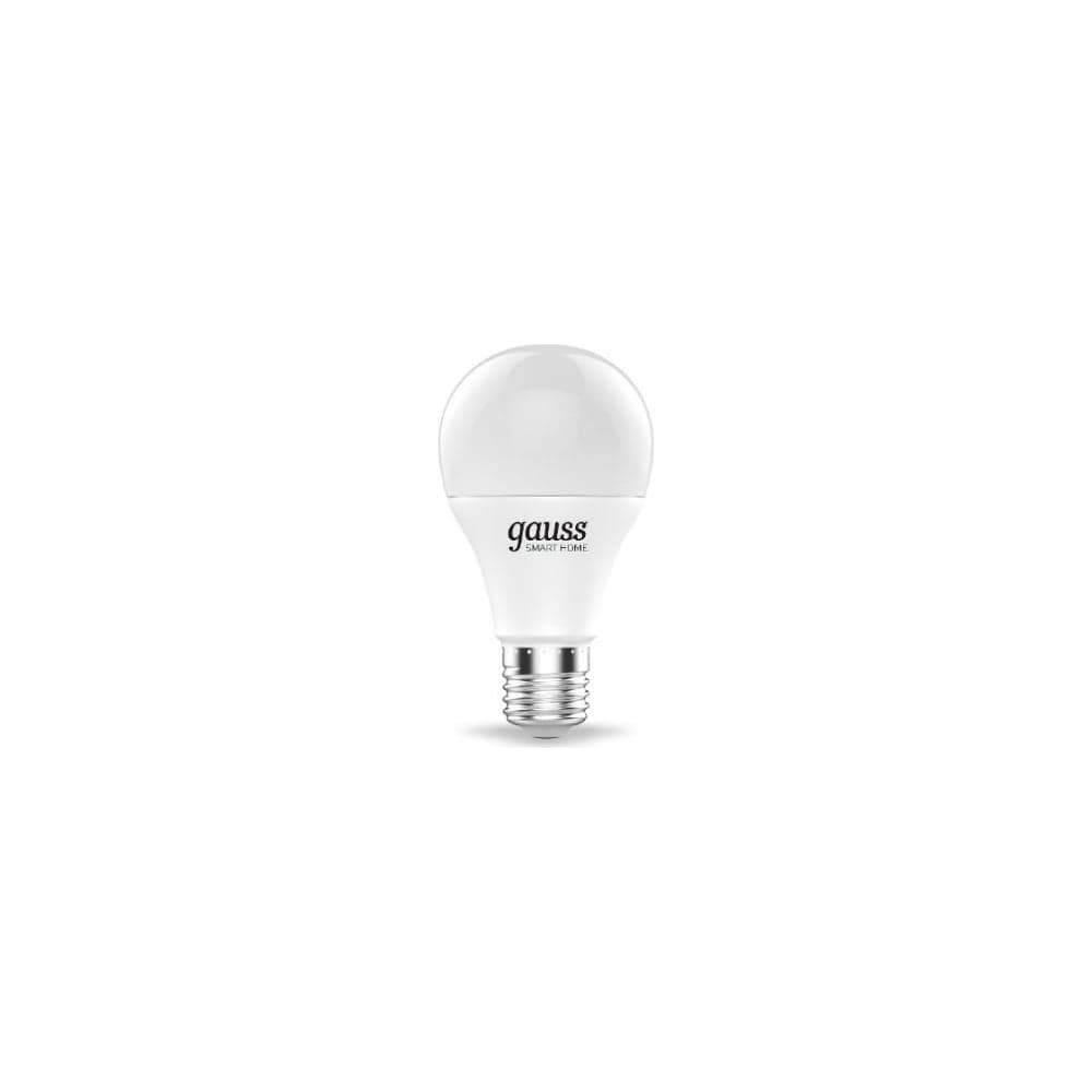 Умная Wi-fi лампочка Gauss, Smart Light RGBW E27 A60 8,5 Вт 2700-6500K, с изменением цвета, управление голосом/смартфоном 1170112