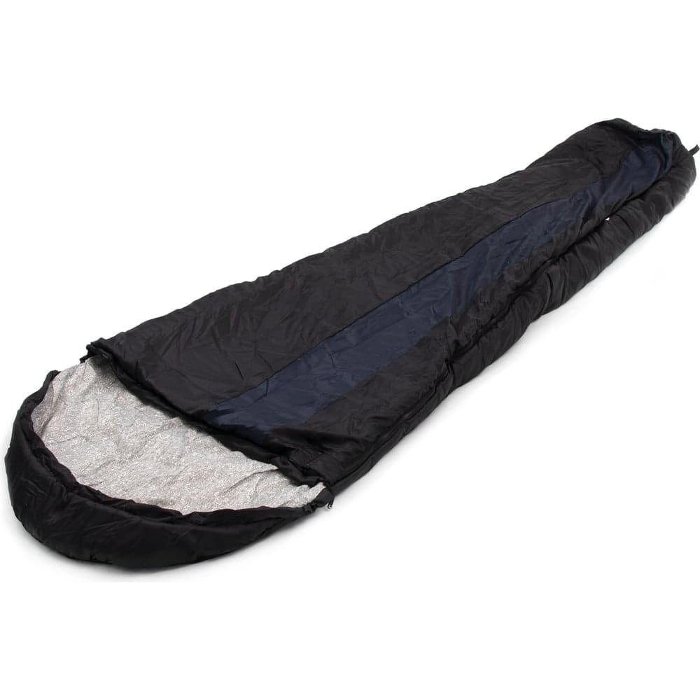Спальный мешок-кокон Следопыт Comfort, 230x80 см, до 0С, 3-слойный, черный PF-SB-35