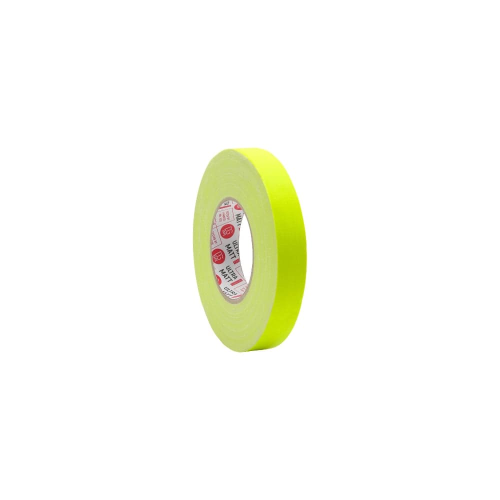Клейкая лента DGTAPE ultraMATT - Гаффа тейп 25мм/50м - Желтый (светится в ультрафиолете) UMF25/50/Y