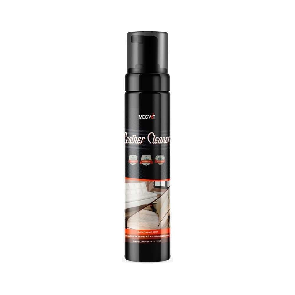 Деликатный очиститель кожи с антибактериальным эффектом Megvit 250 мл Leather Cleaner 250