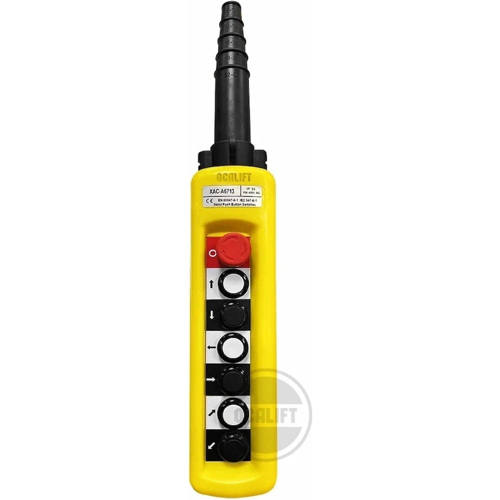 Пульт управления OCALIFT 6 кнопок, 1 скорость, стоп, IP55 для кран балки (A6713) COPP-A6713
