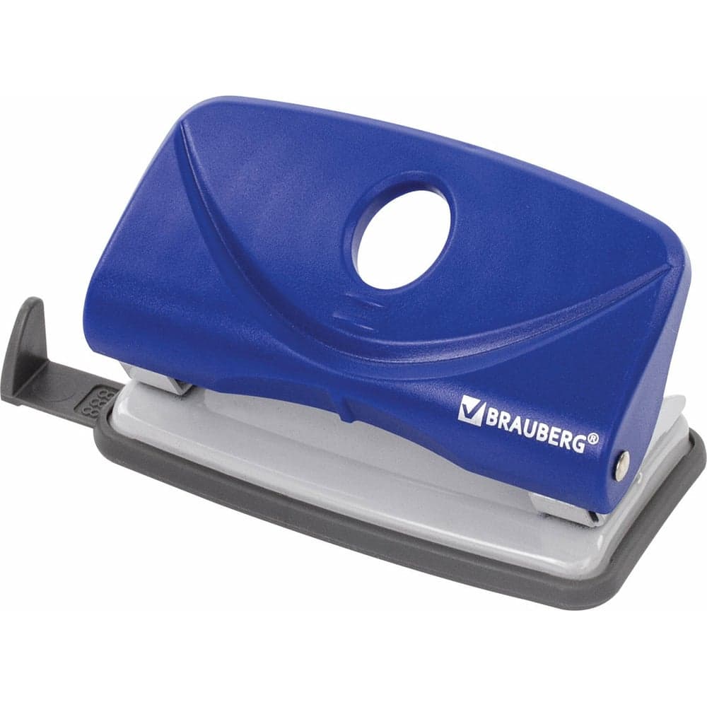 Дырокол BRAUBERG "Original", до 10 листов, синий, 227785