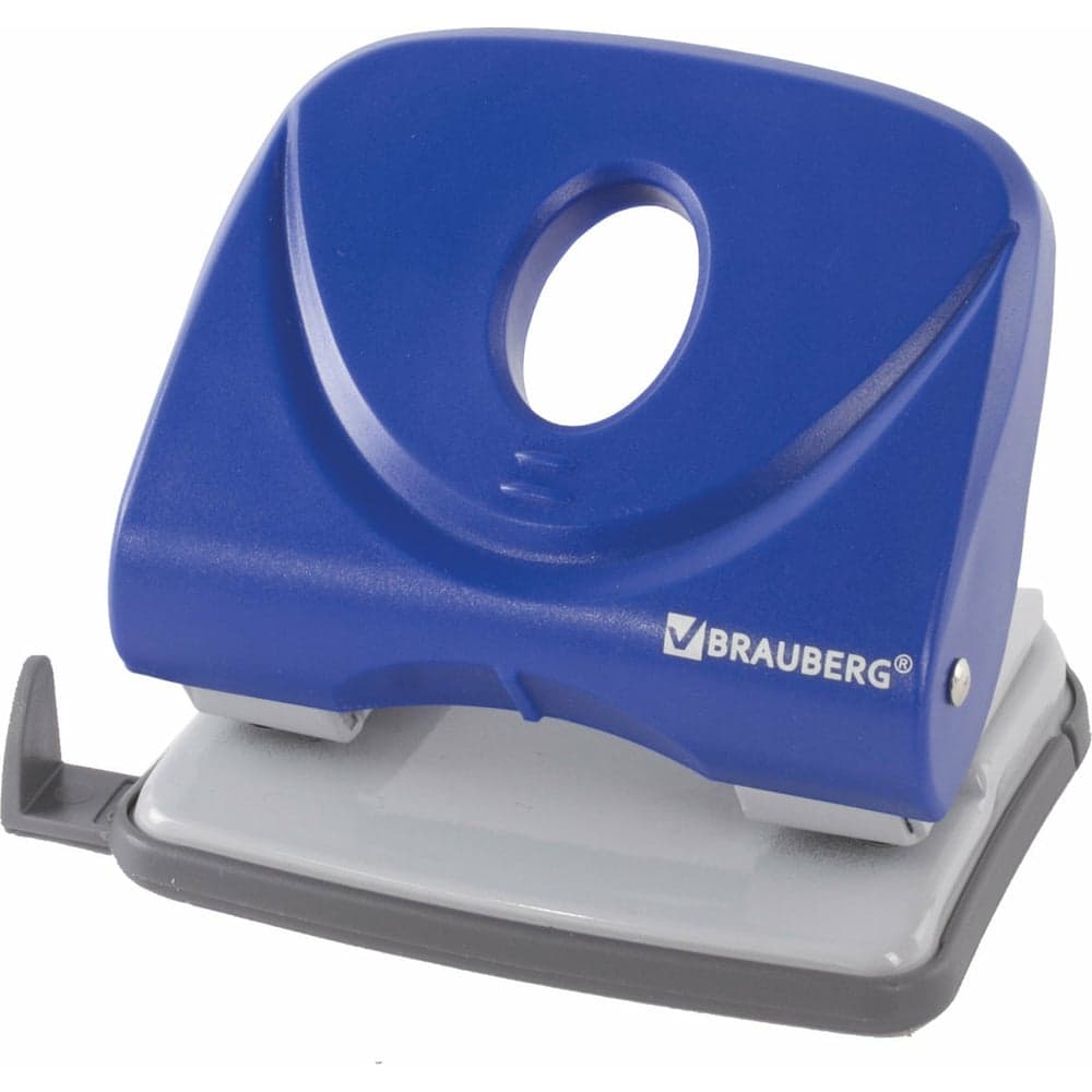 Дырокол BRAUBERG "Original", до 25 листов, синий, 222543