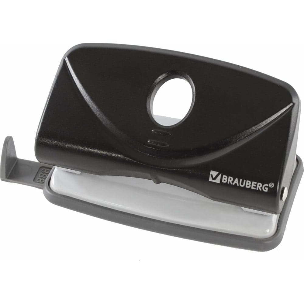 Дырокол BRAUBERG "Original", до 10 листов, черный, 222537