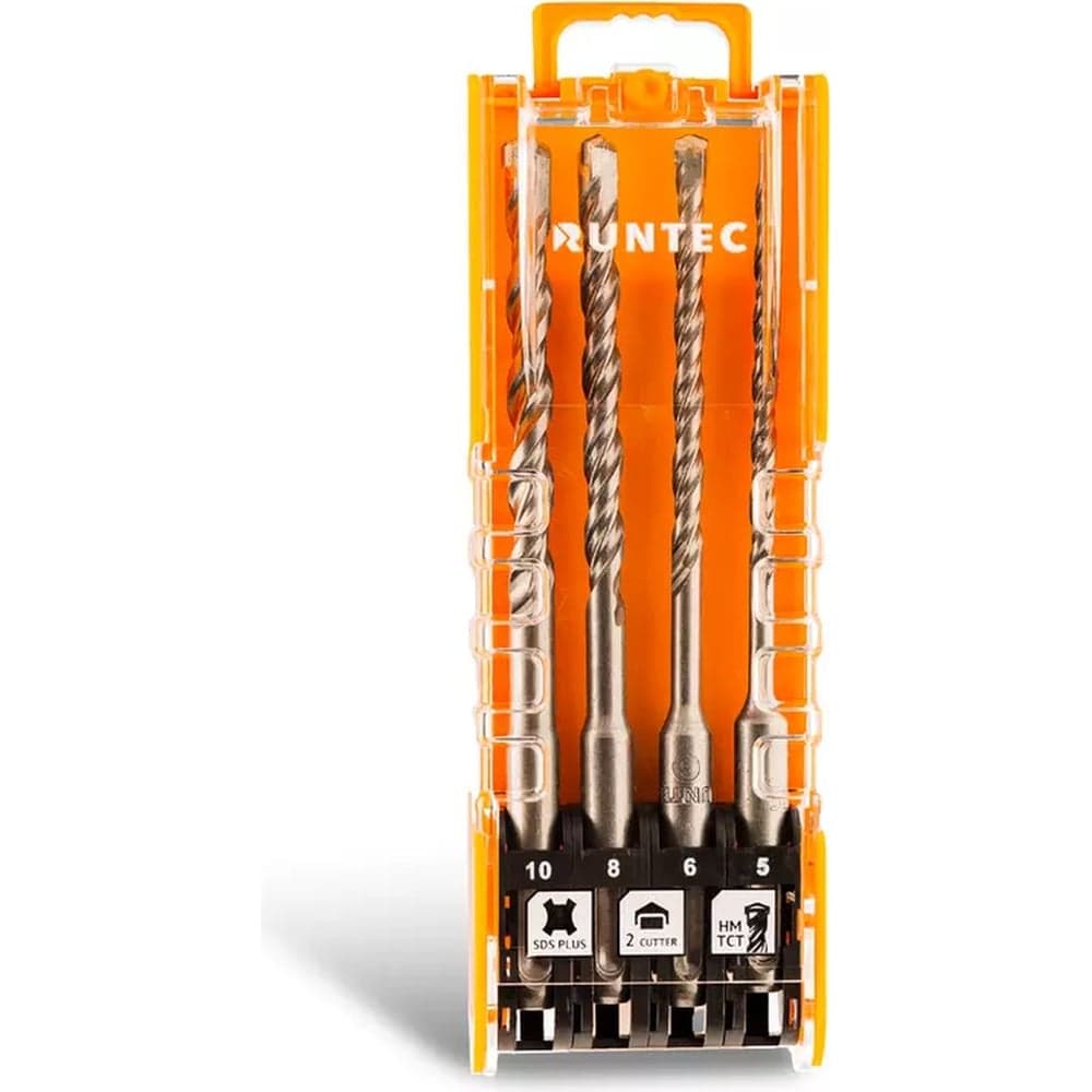 Набор буров SDS-Plus 2 Cutter 5, 6, 8, 10x160 мм, 4 шт RUNTEC RT-RD2XN160