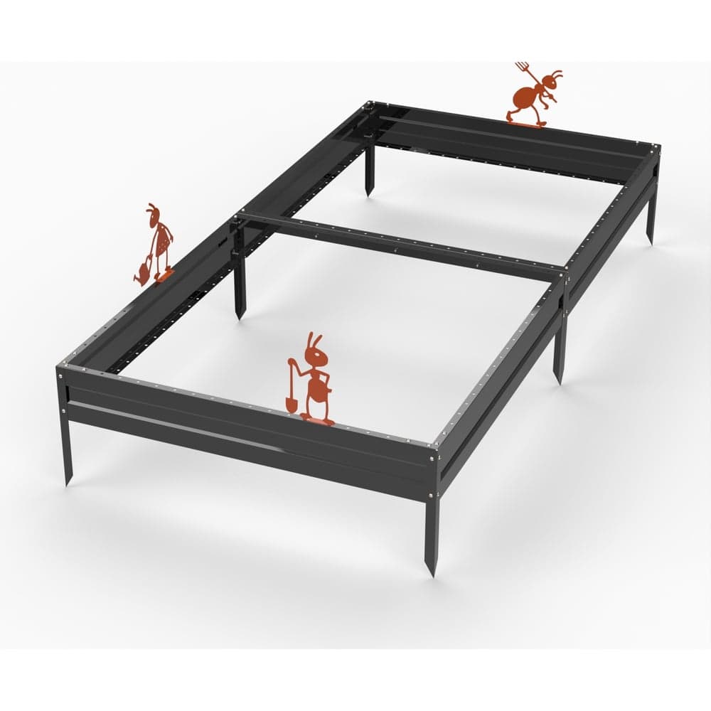 Грядка Металекс Metalex серия KitGarden 2x1 х 0.15 м. Черная / 114040