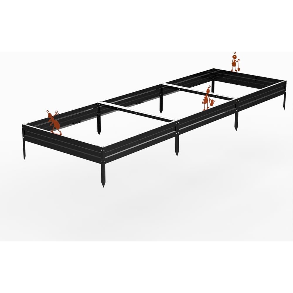 Грядка Металекс Metalex серия KitGarden 3x1 х 0.15 м. Черная / 114020
