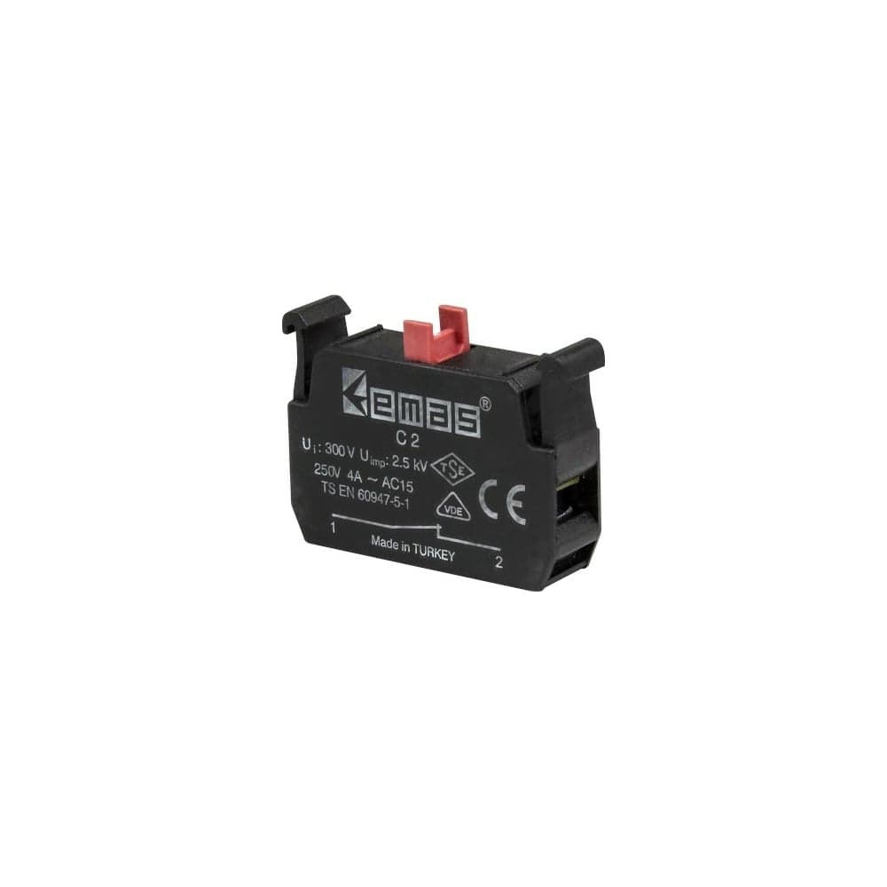 Блок-контакт Emas Стоп, 1НЗ, серия C, 250В AC, 4А C2