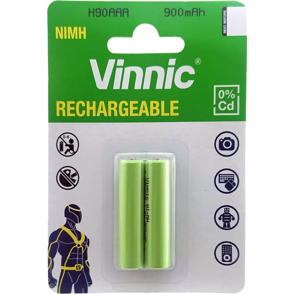 Аккумуляторы VINNIC R03 (AAA) Ni-MH 900mAh бл/2 4606400106579