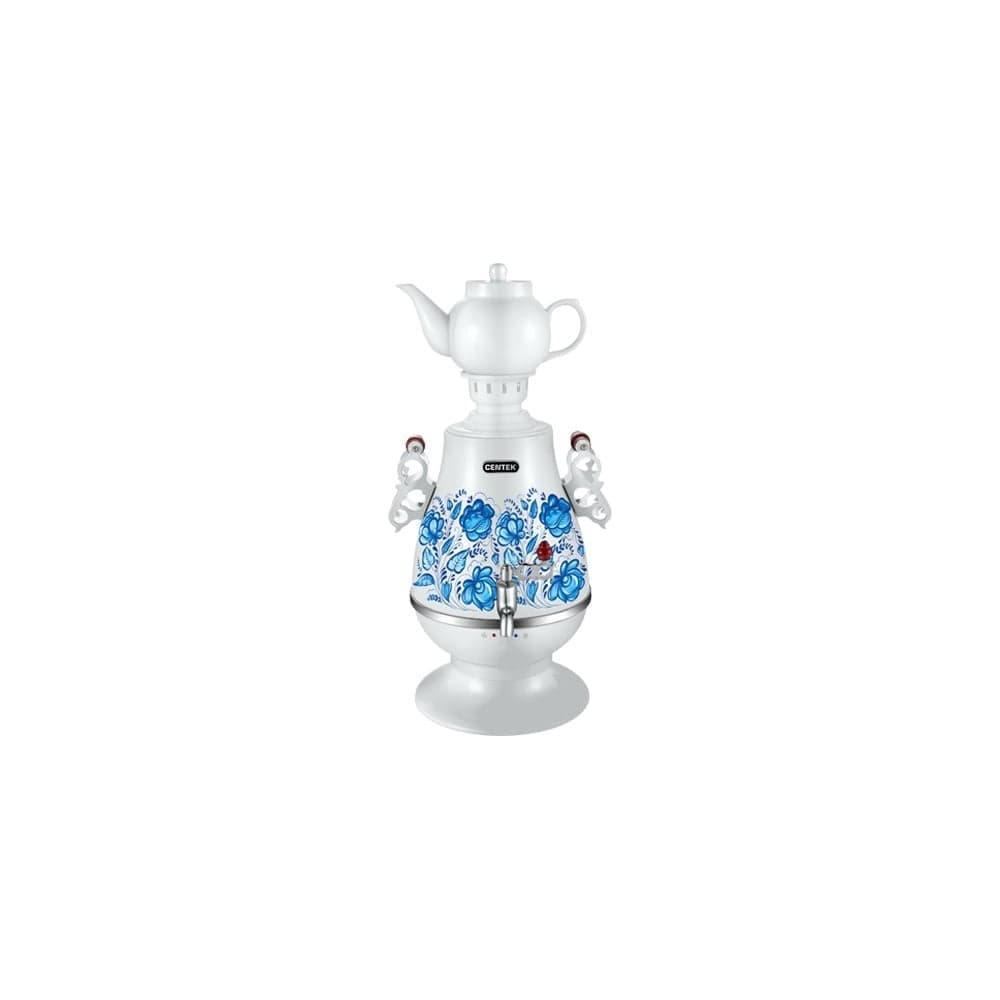 Самовар Centek белый+рисунок, 4.0л CT-0091 A