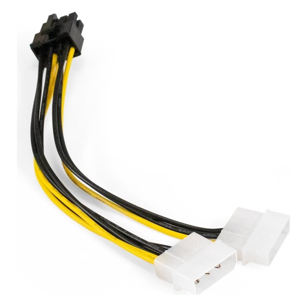 Переходник питания ExeGate PCI-Express 8pin EX-CC-PSU-62 от 2х разъемов Molex IDE блока питания, 0,15м 294788