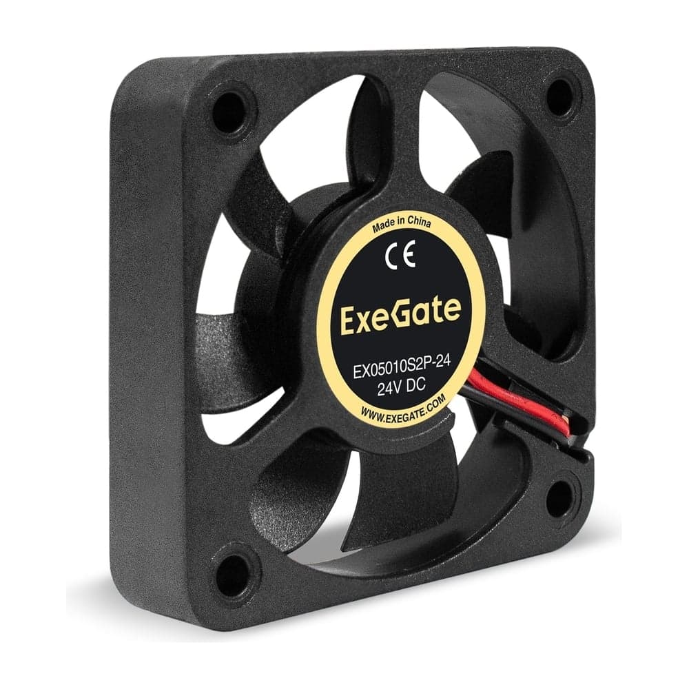 Вентилятор ExeGate 24В DC EX05010S2P-24 50x50x10 мм, Sleeve bearing подшипник скольжения, 2pin, 7000RPM, 39dBA 295202
