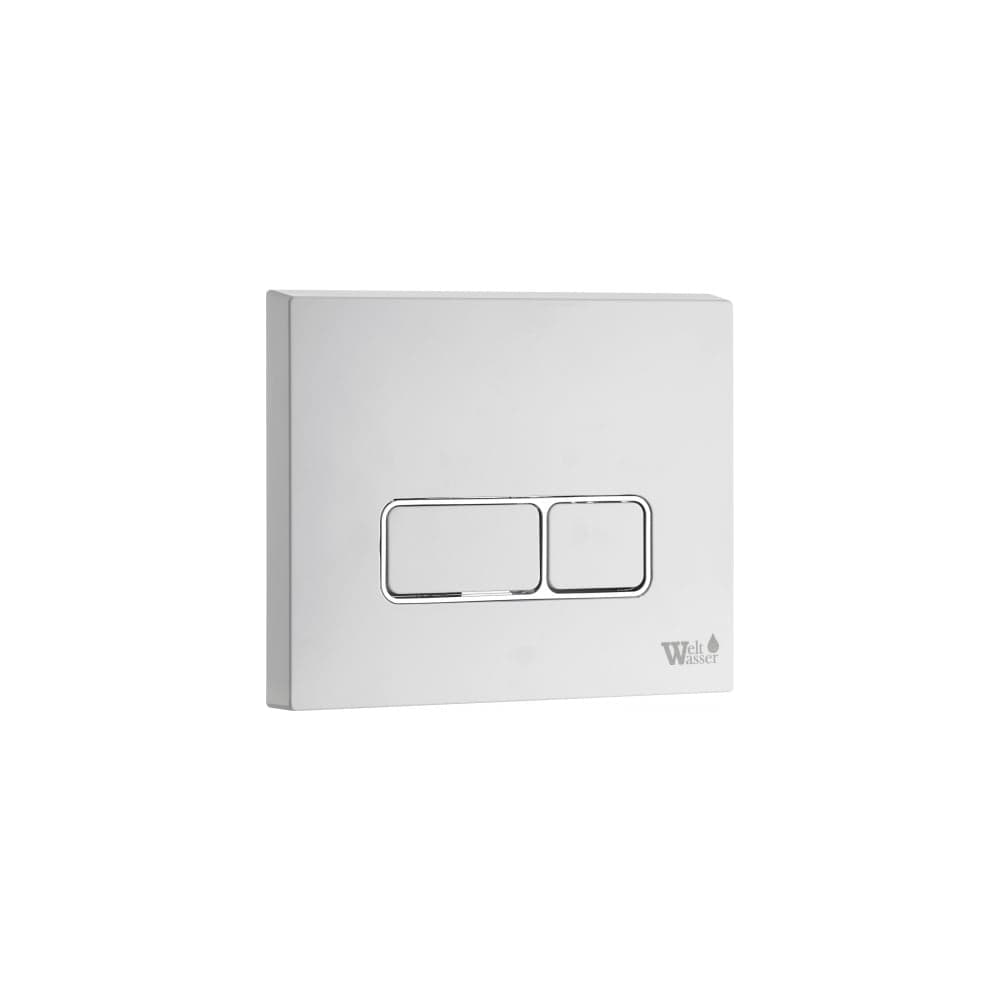 Кнопка  нажимная для инсталляции WeltWasser WW MARBERG 410 SE GL-WT белая, квадратная 10000010233