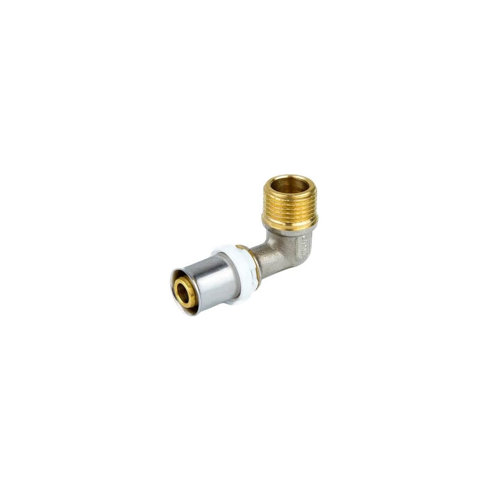 Угольник STI пресс, латунь ДН 20x1/2"х90гр НР ТТ000003259