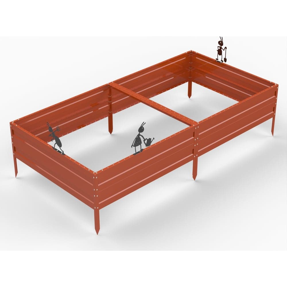 Грядка Металекс Metalex серия KitGarden 2x1 х 0.3 м. Оранжевая / 114028