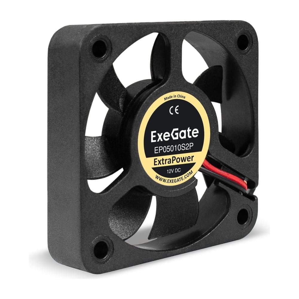 Вентилятор ExeGate ExtraPower EP05010S2P 12В DC, 50x50x10 мм, Sleeve bearing подшипник скольжения, 2pin, 6500RPM, 36dBA 283366