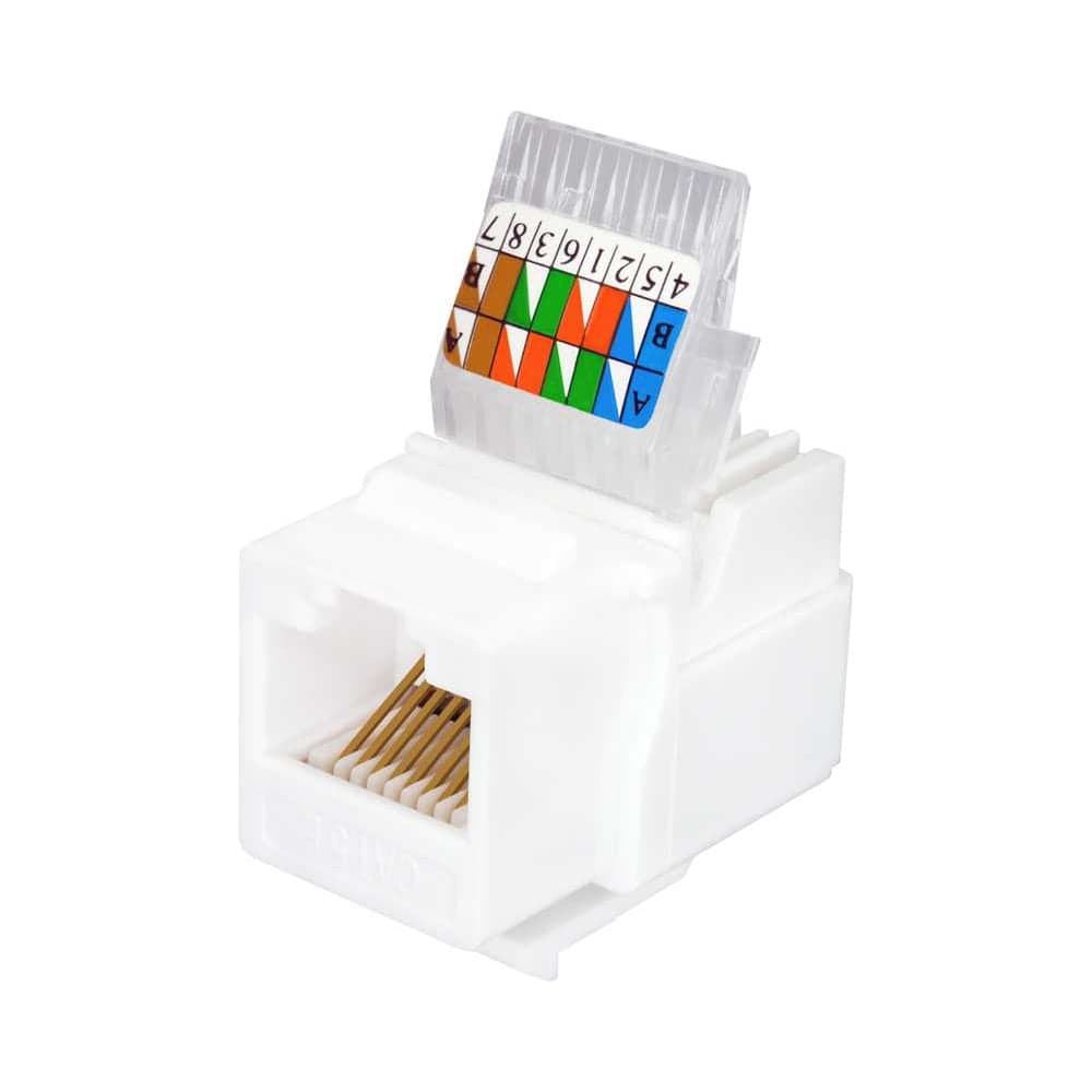 Модуль Keystone SUPRLAN Jack 8P8C /RJ-45/, UTP, Cat.5e. заделка без инструмента, белый 10-0312