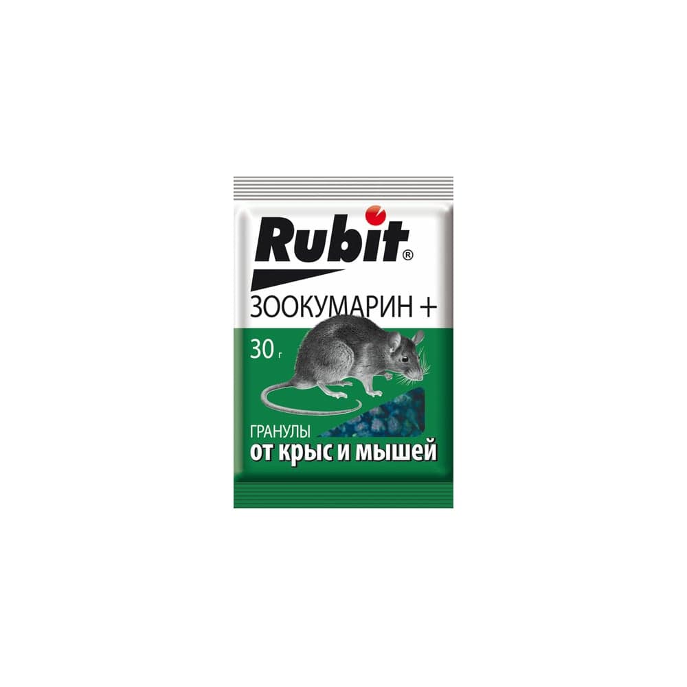 Гранулы от грызунов Rubit зоокумарин+ 30 г 22581