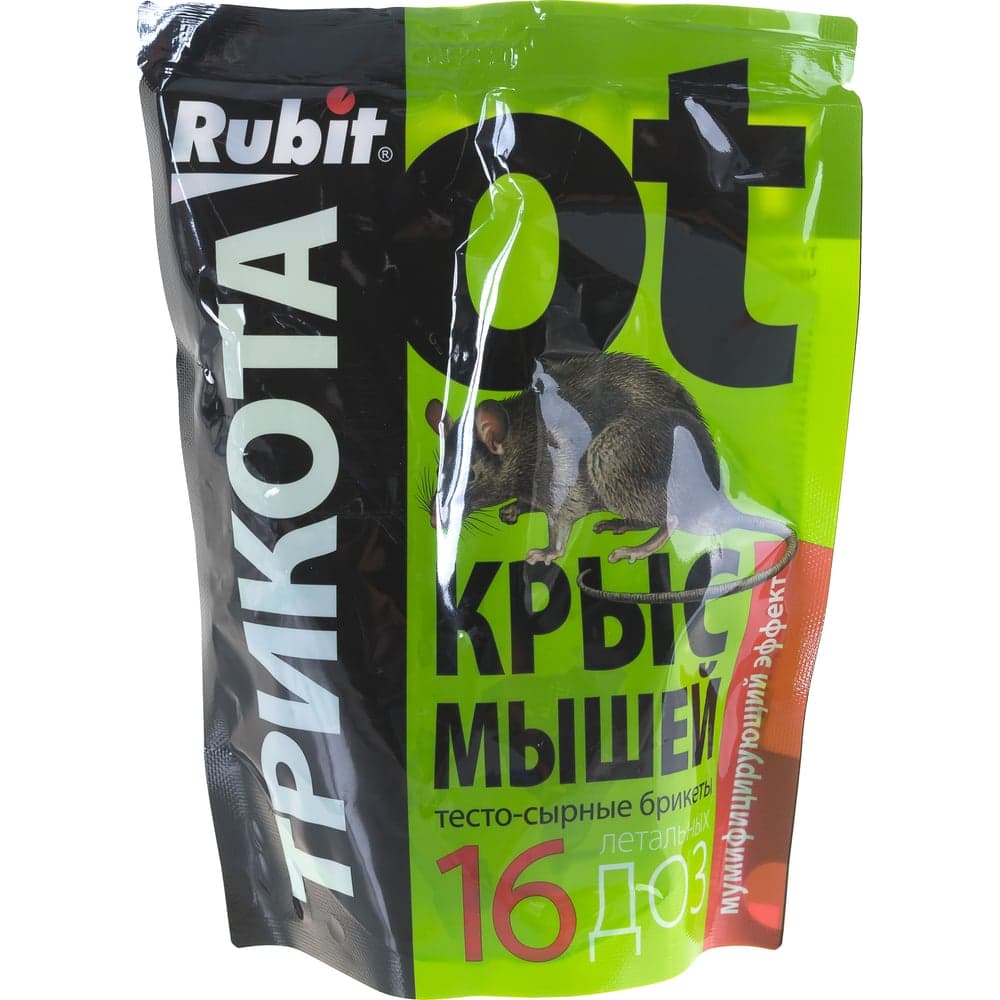 Мумифицирующая приманка от грызунов Rubit ТриКота 16 доз, 150 г 37868
