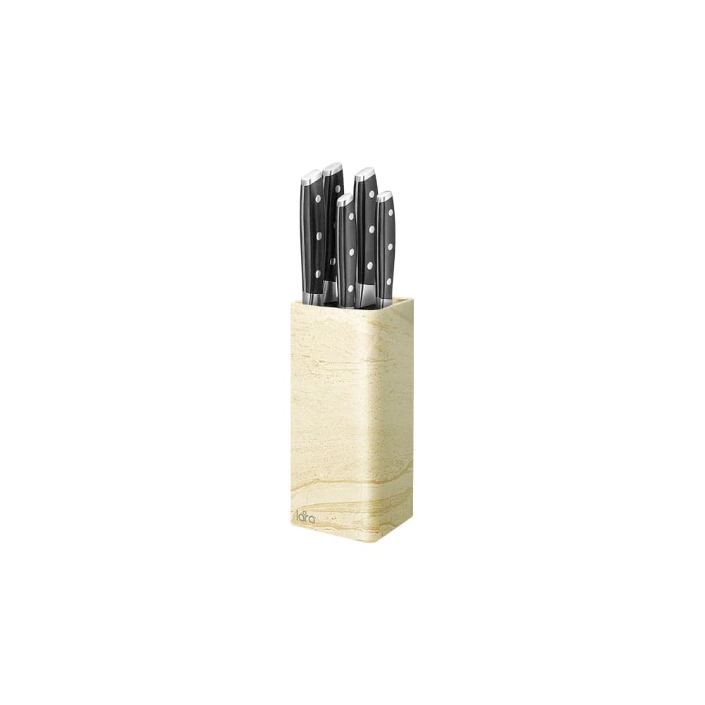 Подставка для ножей Lara универсальная квадрат Soft touch LR05-102 Beige