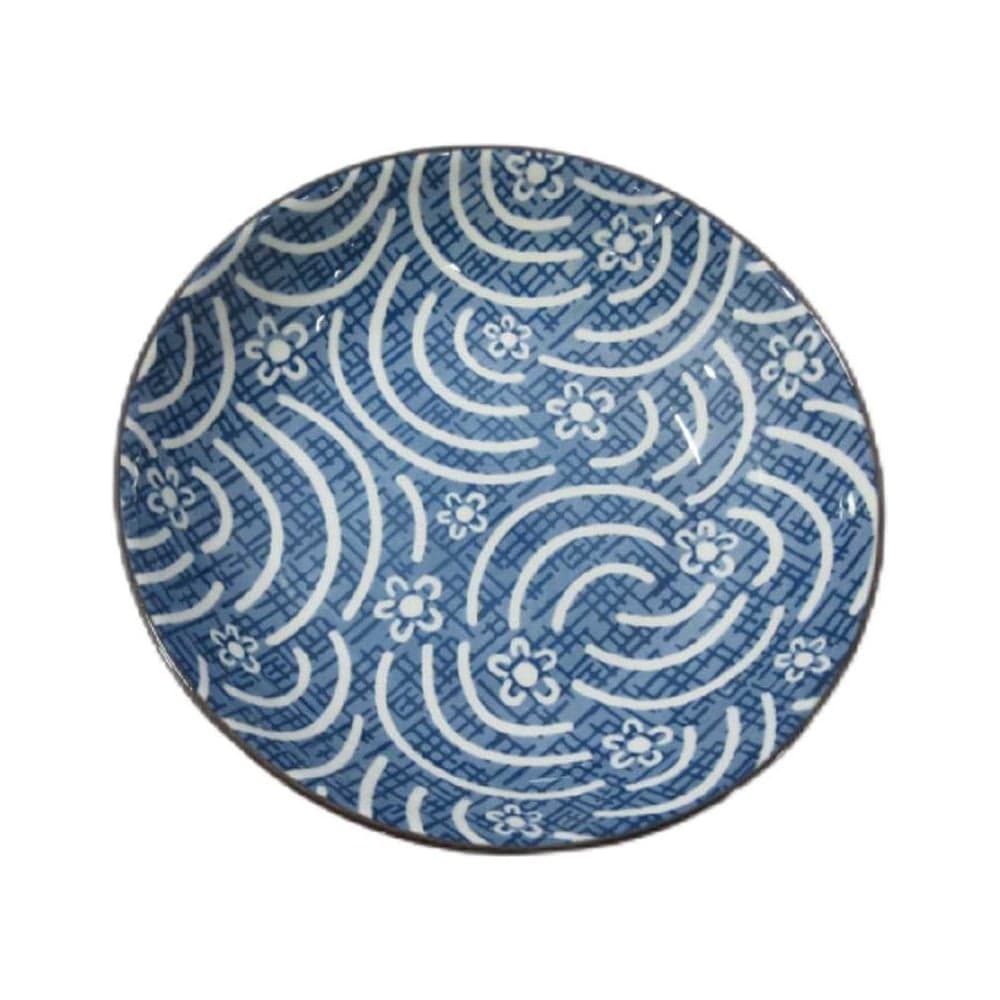 Тарелка Homium Japanese Collection, Очарование, белый/синий, D20 см platejcnew12wblue