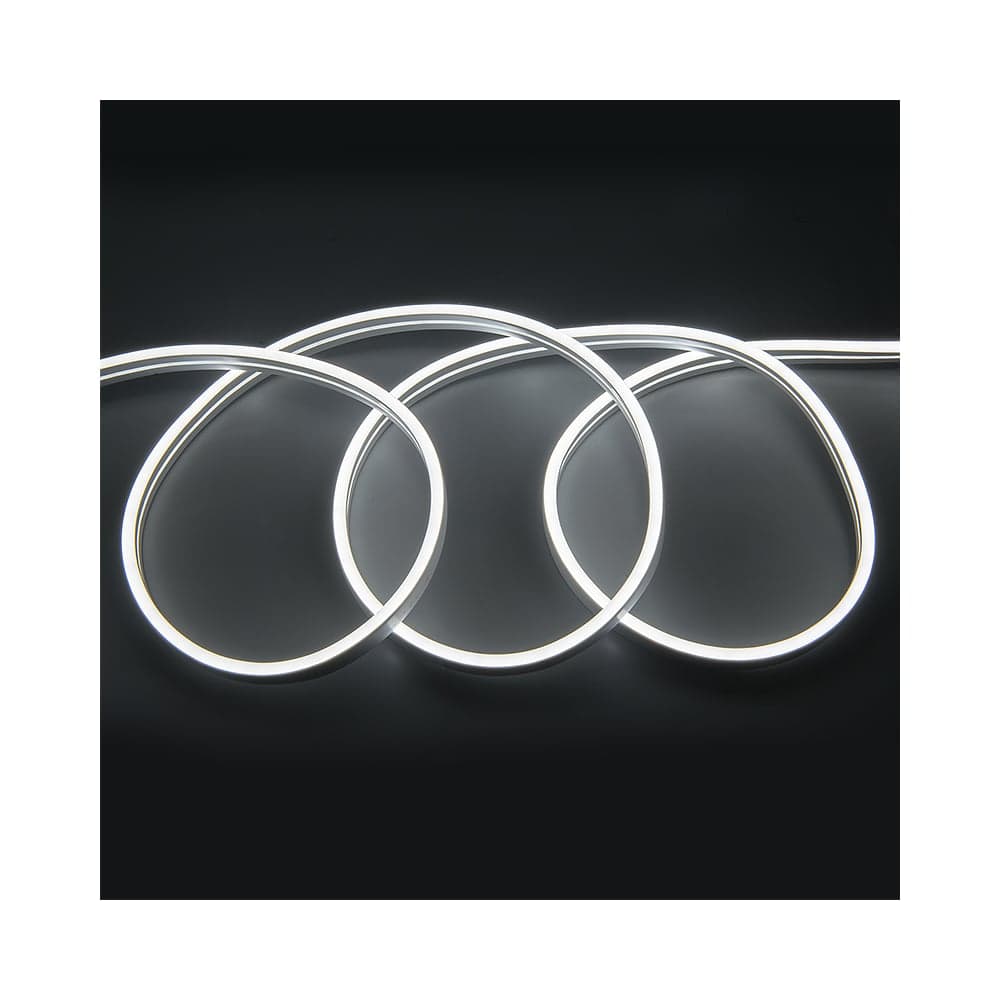 Светодиодная лента General Lighting Systems гибкий неон 5 м, 9,6Вт/м, 12В, 6мм, IP67, 6500К, холодный белый GLS-2835-120-9.6-12-NL-IP67-6 510411