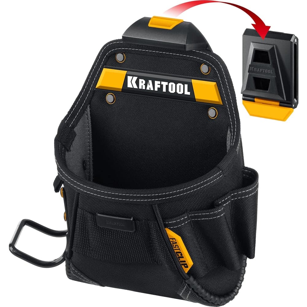 Поясная сумка 240x250 мм с быстросъёмным креплением KRAFTOOL FastClip KP-6 , 6 карманов и петель 38775