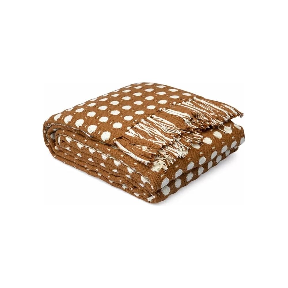 Покрывало Tkano Polka dots из хлопка, карамельного цвета, коллекция Essential, 230x250 см TK23-BS0009