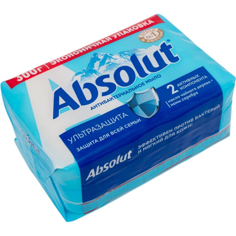 Мыло твердое ABSOLUT ABS, ультразащита, 4 по 75 гр 6066