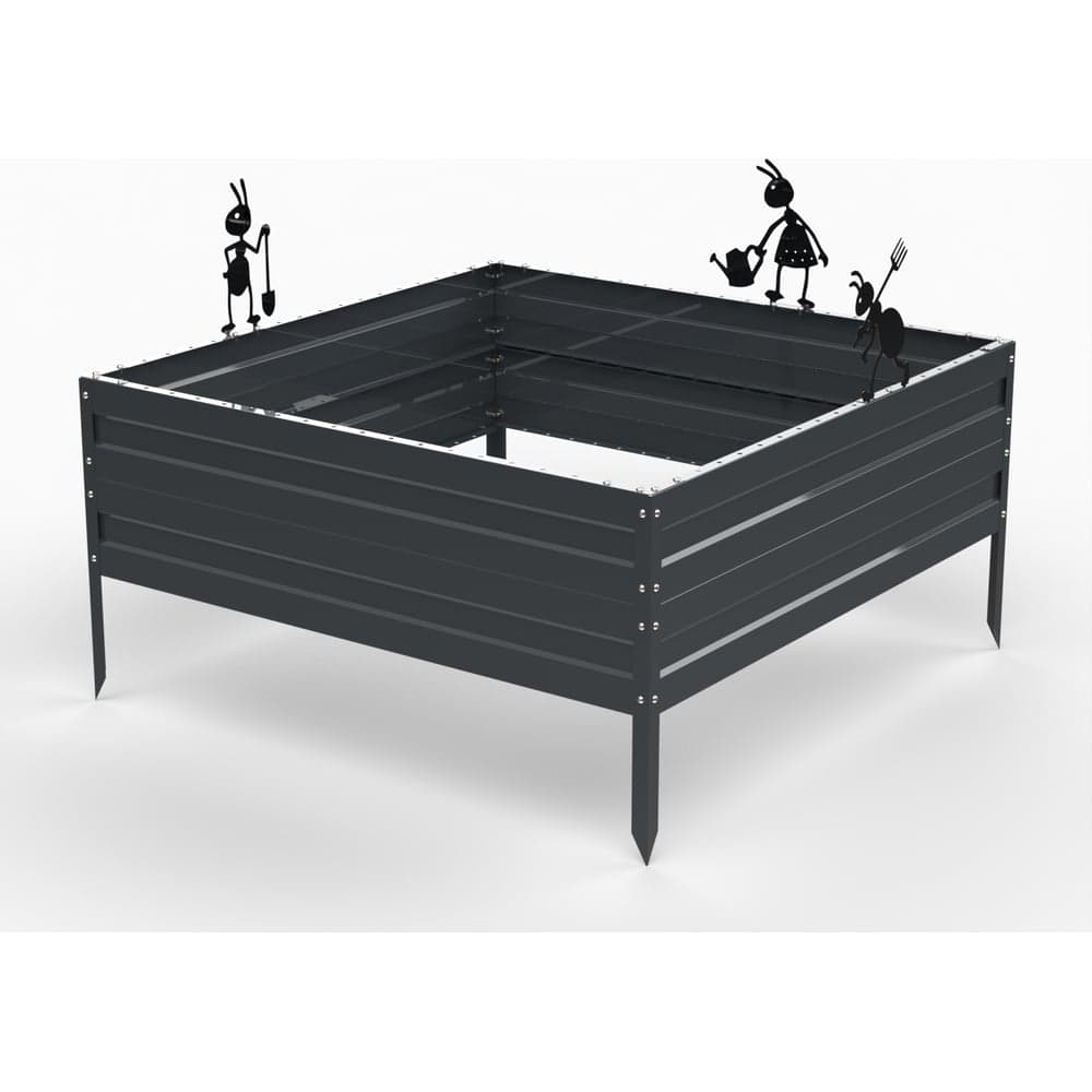 Грядка Metalex KitGarden 1x1 х 0.3 м. Серая 114049