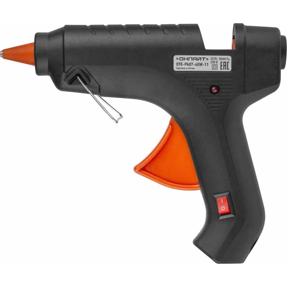 Клеевой пистолет ОНЛАЙТ 90 377 OTE-Pk07-40W-11 40 Вт, 11 мм 90377